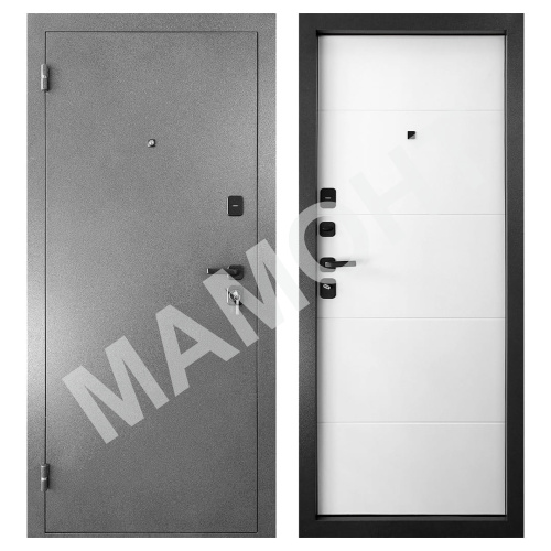 Дверь АРКТИК М Букле графит / Экошагрень белый (ПФ-039) Промет