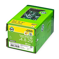 Саморез 4.8 x 29 мм кровельный со сверлом PT1 и резиновой прокладкой, RAL 6005, 250 шт. ЕКТ