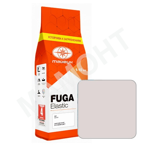Затирка для швов Тайфун FUGA Elastic №202 пепельная, 2 кг