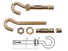Анкер с крюком М6 x 8 x 40 (45) мм STARFIX (SMP-95677-1)