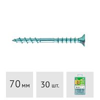 Юстировочный (дистанционный) саморез 6.0 x 70 потай оцинк. 30 шт. ЕКТ