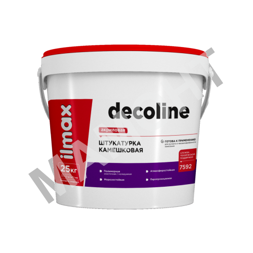 Штукатурка камешковая акриловая ilmax decoline, 1,5 мм, 2892P, 25 кг - Фото 2