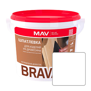 Шпатлевка акриловая MAV BRAVA ACRYL PROFI-1, белая, 0,5 л (0,7 кг)
