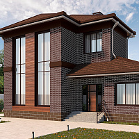 Декоративное покрытие АМК, цвет 404 (темно-красный), имитация кирпича