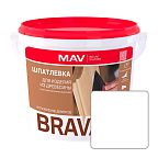 Шпатлевка акриловая MAV BRAVA ACRYL PROFI-1, белая, 1 л (1,3 кг)