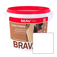 Шпатлевка акриловая MAV BRAVA ACRYL PROFI-1, белая, 1 л (1,3 кг)