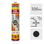 Клей-герметик полиуретановый Soudal FLEX PU 40 черный, 300 мл