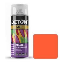 Эмаль аэрозоль флуоресцентная DETON ART оранжевая, 520 мл