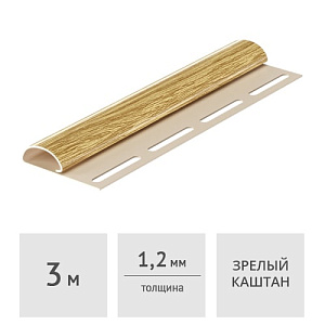 Профиль финишный Docke LUX 3 м, зрелый каштан