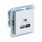 Розетка Systeme Electric ATLASDESIGN USB Type-A + Type-C, белый
