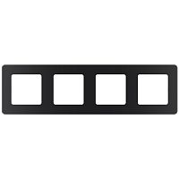 Рамка Legrand INSPIRIA 4-постовая, антрацит