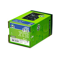 Саморез 5.5 x 25 мм кровельный со сверлом PT3 и резиновой прокладкой, RAL 7016, 250 шт. ЕКТ