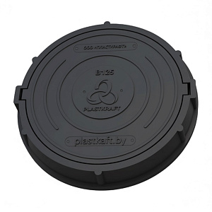 Люк канализационный композитный Plastkraft В125 черный