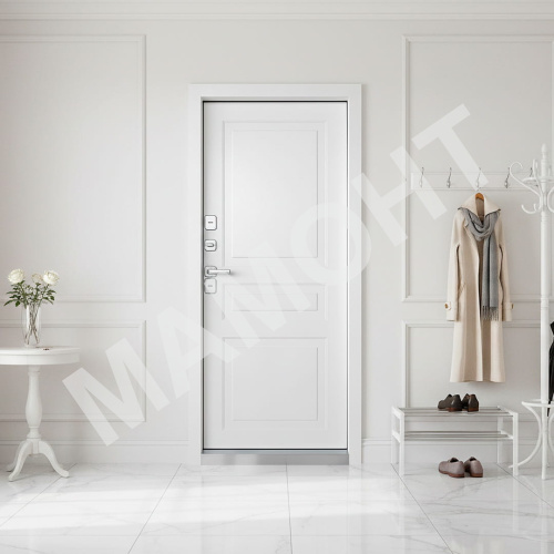 Дверь ВИНТЕР Муар белый / Эмалит белый Промет - Фото 2