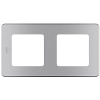 Рамка Legrand INSPIRIA 2-постовая, алюминий
