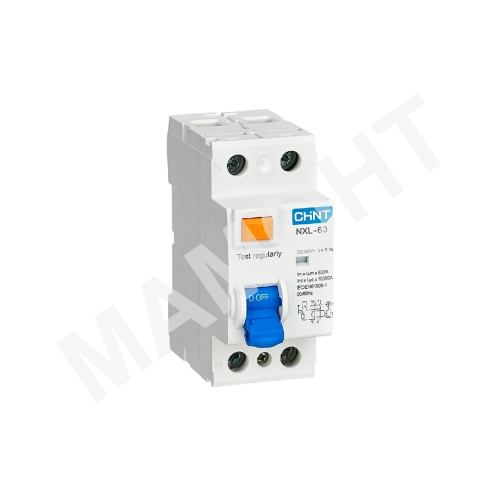 УЗО Chint NXL-63 6kA 1P+N 30mA, х-ка AC (R)