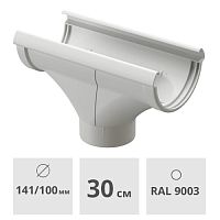 Воронка желоба Docke Lux ПВХ 141 мм / 100 мм, пломбир