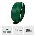 Лента для забора декоративная MAXIMUM 55 мм, 50 м, (RAL6005, зеленый)