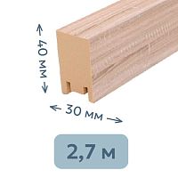 Интерьерная рейка МДФ STELLA Ривьера Дуб Сонома 40*30*2700 мм