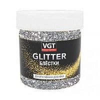 Блестки VGT PET GLITTER серебро, 0,05 кг