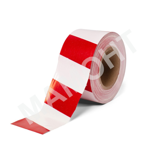 Лента сигнальная 50 мм х 150 м, красно-белая ADMIRAL