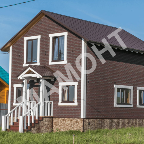 Фасадная плитка HAUBERK ТЕХНОНИКОЛЬ Оптима Обожженный Кирпич 2 м2 - Фото 2