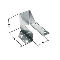 Опора бруса раскрытая 100 x 160 х 76 мм OBR R