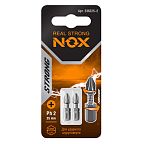 Биты крестообразные PH2 25 мм торсионные (2 шт.) NOX STRONG (336225-2)