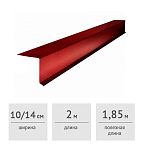 Планка торцевая ветровая 100x140x2000 мм (RAL 3005, красная)