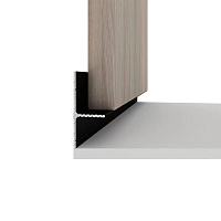 Теневой напольный плинтус Profiling ПЛ-44/14 скрытого монтажа 3 м черный