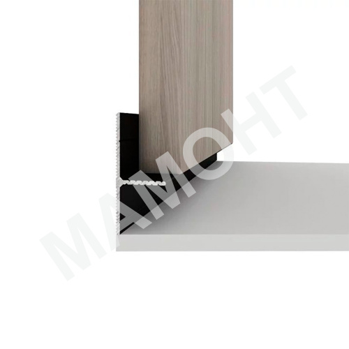 Теневой напольный плинтус Profiling ПЛ-44/14 скрытого монтажа 3 м черный - Фото 2