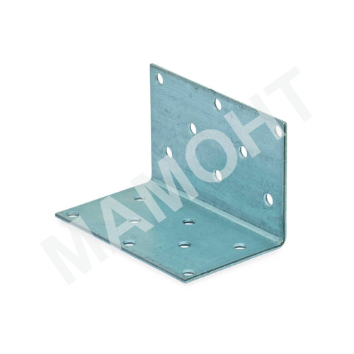 Уголок крепежный равносторонний KUR 50 x 50 x 80 мм, металл 2,0 мм ЕКТ (V020220)