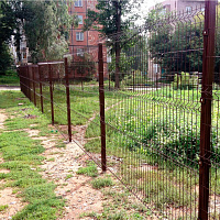 3D Панель для забора сварная Light, (3,5 мм, 1,53 x 2,5 м), (RAL8017, коричневый)