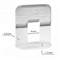 Зажим (клипса) 0,5 мм для системы выравнивания плитки TLS (100 шт.)
