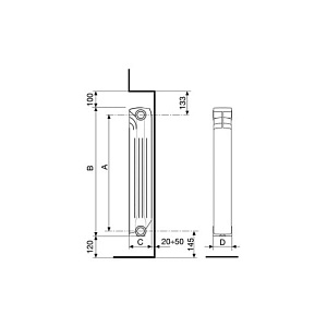 Радиатор алюминиевый Nova Florida EXTRATHERMSERIR SUPER B4 500/100 (белый)