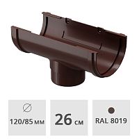 Воронка желоба Docke Premium ПВХ 120 мм / 85 мм, шоколад (RAL 8019)
