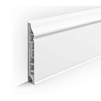 Плинтус напольный фигурный 100 мм 2,2 м Ideal Дюра, 001 Белый