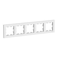 Рамка Systeme Electric ATLASDESIGN 5-постовая, белый