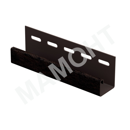 J-планка Ю-Пласт 3 м, Темно-коричневый