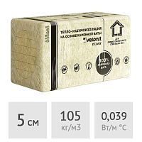 Фасадный утеплитель в плитах 5 см Vetonit Isover Фасад-Мастер, 2,4 м2