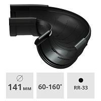 Угол желоба 60°-160° Docke Lux ПВХ 141 мм, карбон