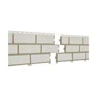 Фасадная панель Ю-Пласт Stone House КИРПИЧ Белый дек.шов