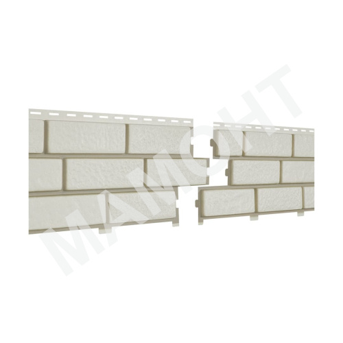 Фасадная панель Ю-Пласт Stone House КИРПИЧ Белый дек.шов