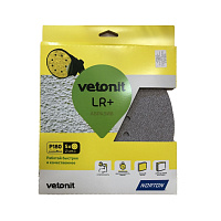 Диск шлифовальный на липучке Norton Vetonit LR+, P180, 8 отверстий (5 шт.)