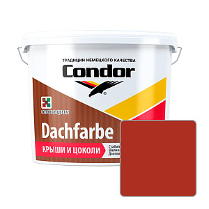 Краска Condor Dachfarbe Крыши и цоколи D 17 (красно-коричневый), 13 кг