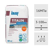 Самонивелир быстротвердеющий трещиностойкий KNAUF Титалин, 20 кг