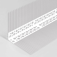 Уголок фасадный штукатурный ПВХ с сеткой, 100*150 мм, 3 м