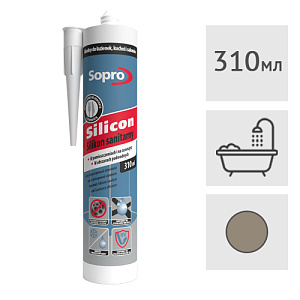 Силиконовый герметик Sopro 034 (18) песочно-серый, 310 мл