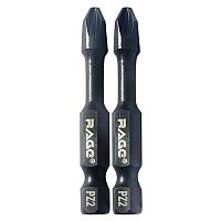 Биты крестообразные PZ2 50мм торсионные (2шт.) VIRA RAGE (554126)