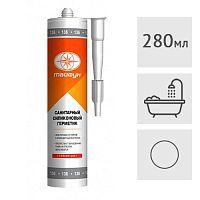 Силиконовый герметик Тайфун санитарный (000) прозрачный, 280 мл